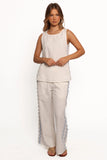 Jasinta Pants Cream Blue