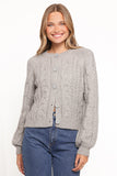 Nika Cable Knit Cardigan Grey