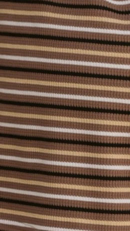 Tali Button Up Shirt and Shorts Set Mocha Yellow Stripe