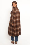 Maya Long Coat Brown Check
