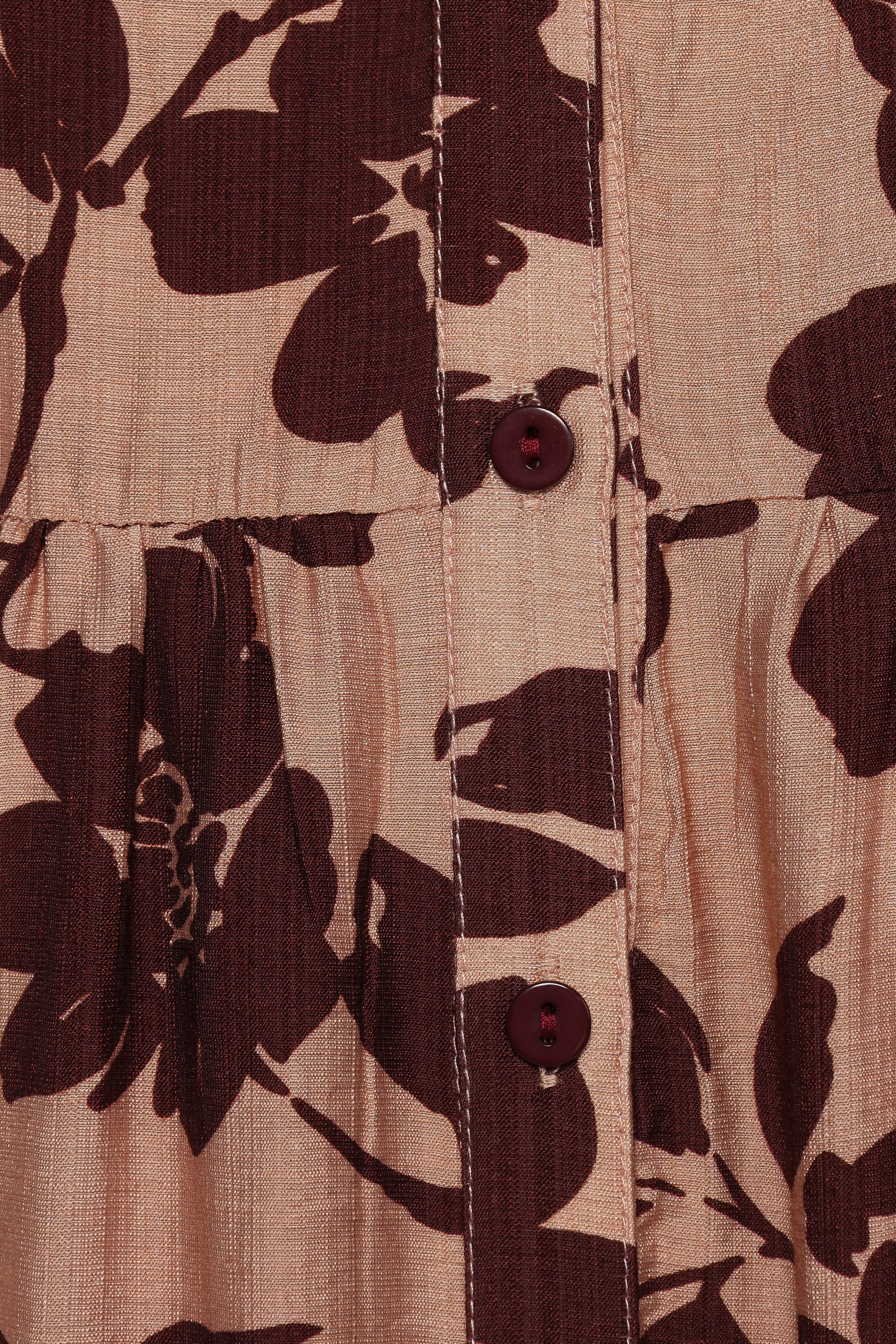 Isaac Maxi Dress Brown Floral