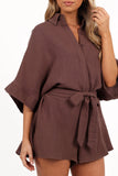 Jemmy Romper Chocolate Brown