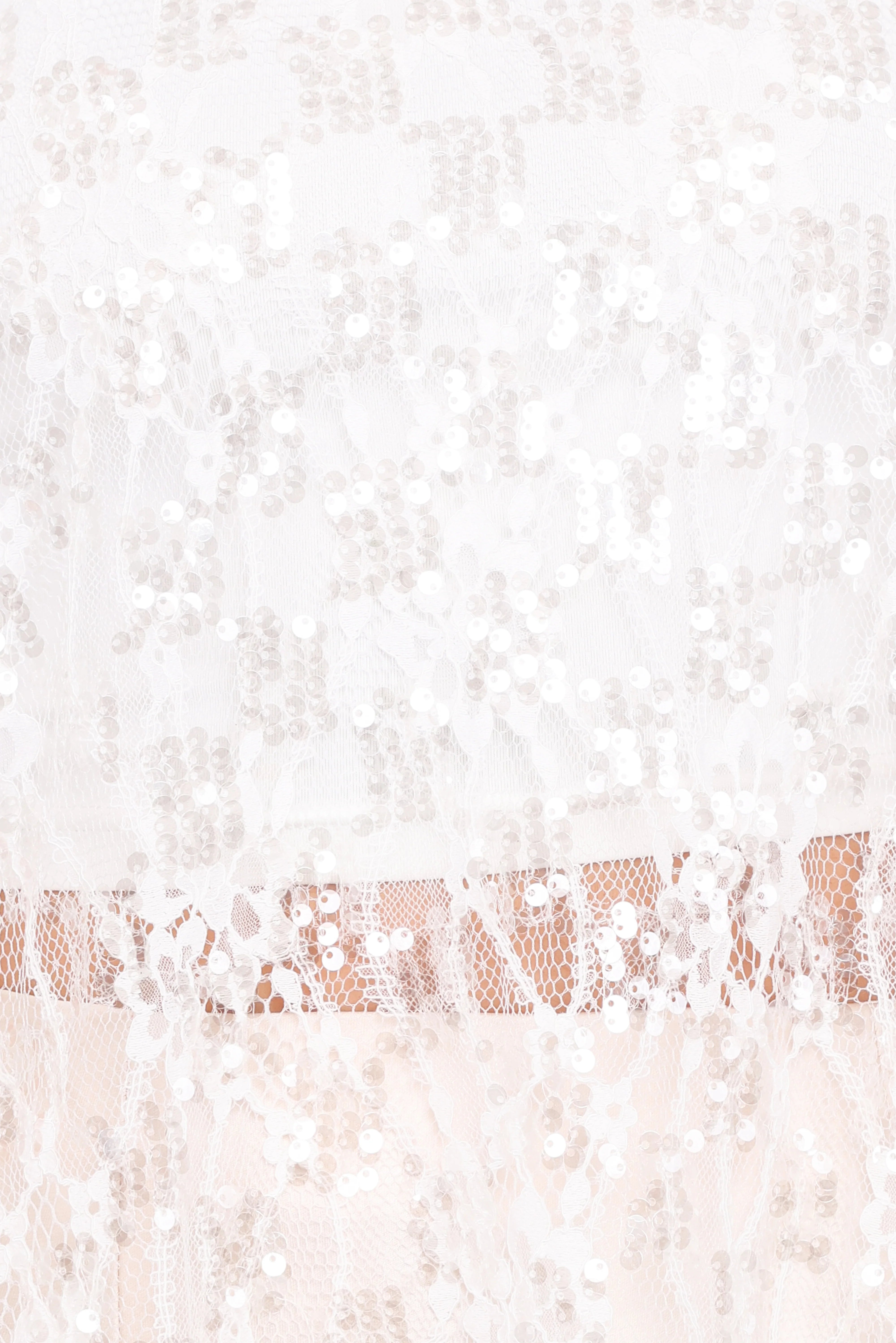 Yonder Sheer Lace Tee Top White