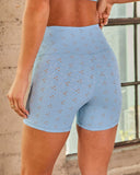 The Eyelet High Rise Biker Shorts