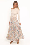 Seana Shirred Waist Maxi Skirt Paisley