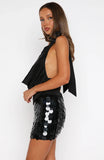 At A Glance Halter Top Black