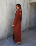 Grand Entrance Plisse Cutout Maxi Dress