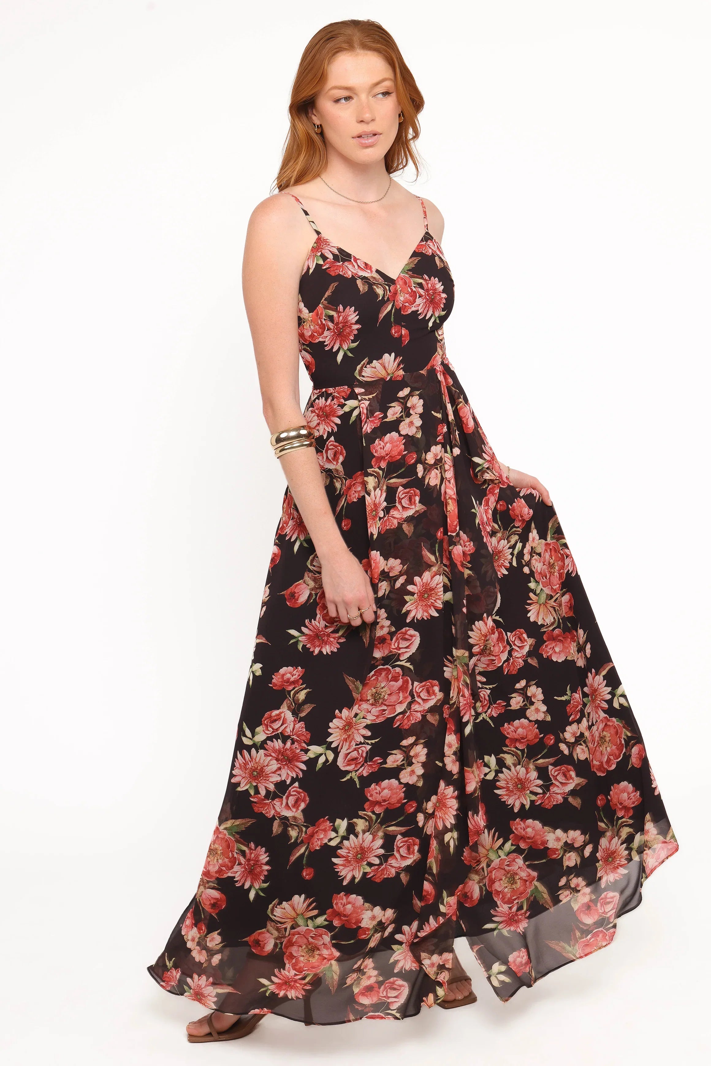 Naver Maxi Dress Black Floral