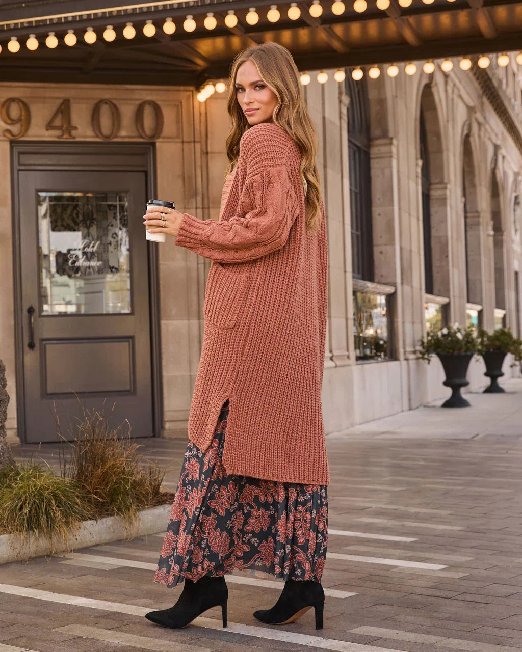 Ludlow Cable Knit Duster Cardigan