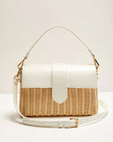Sharla Top Handle Raffia Bag