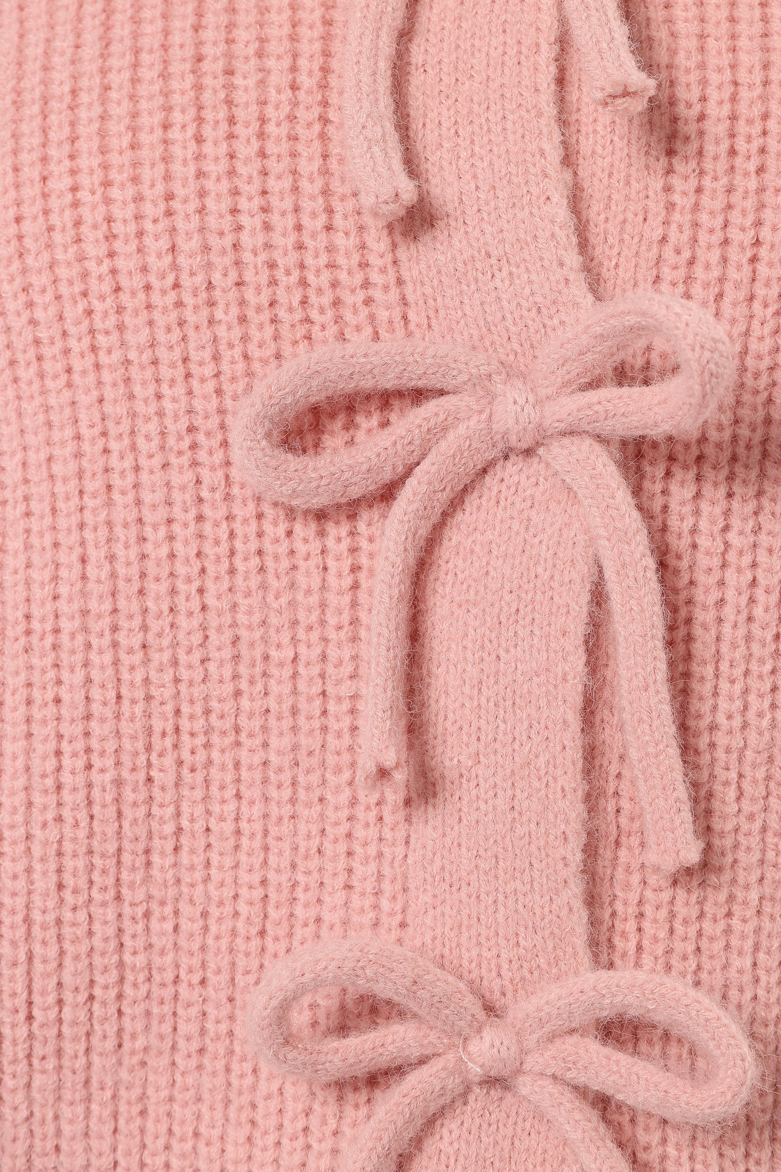 Wilde Bow Front Cardigan Blush