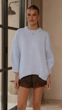 Belle Knit Sweater Blue