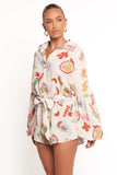 Jillia Long Sleeve Romper Alfresco
