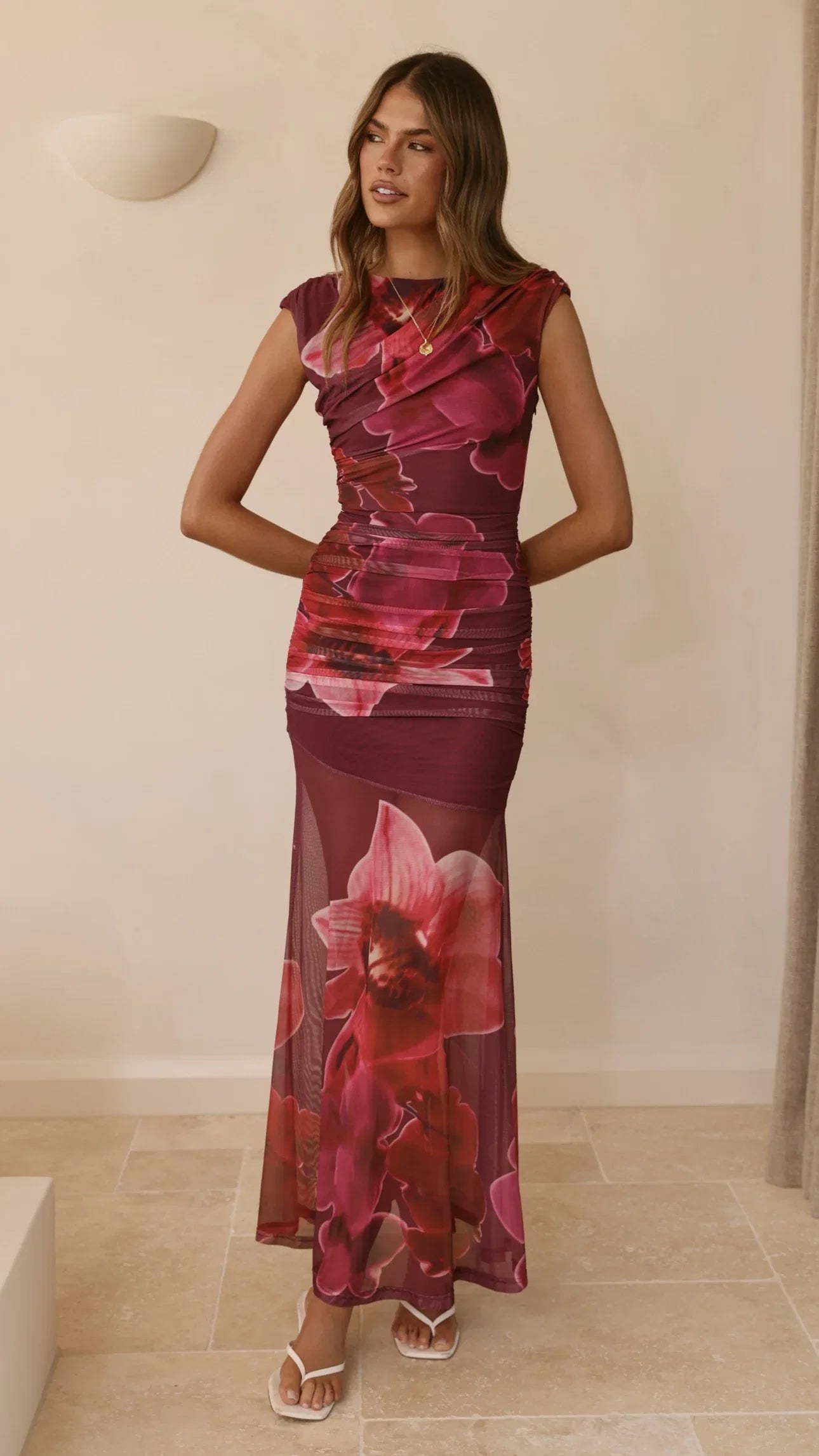 Delara Maxi Dress Fuchsia