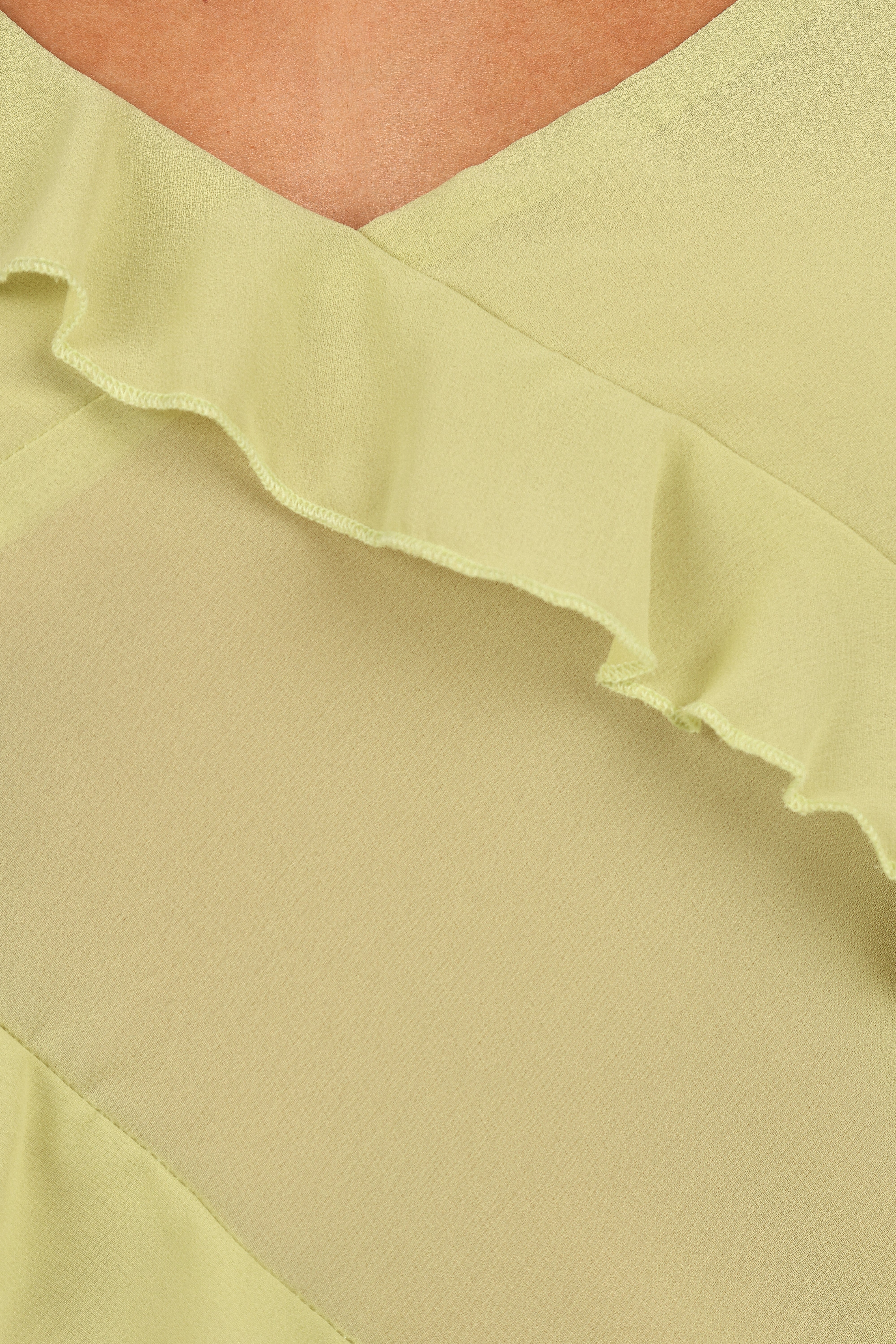 Gabrielle Ruffle Top Meadow Green