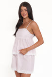 Bridie Short Set Pink Stripe