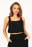 Eleanor Cropped Top Black