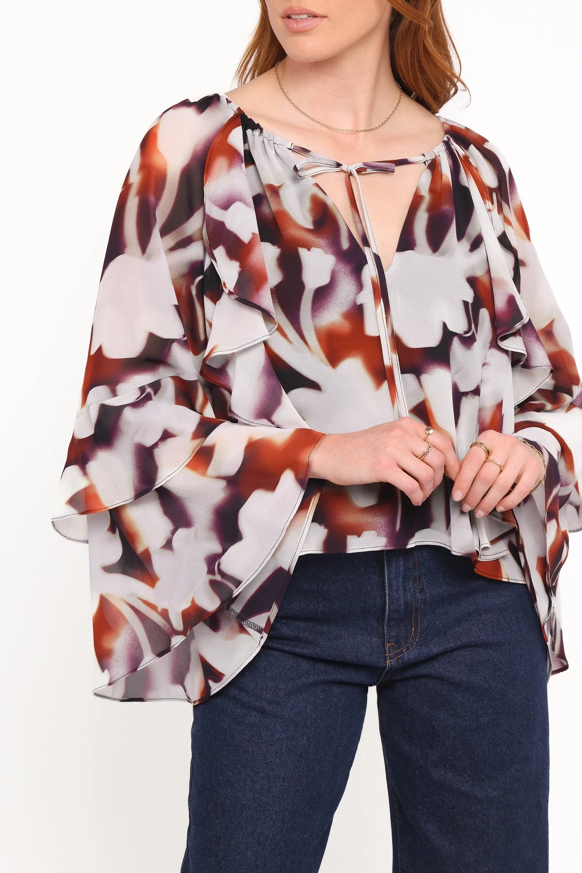 Elinor Top Blurred Floral