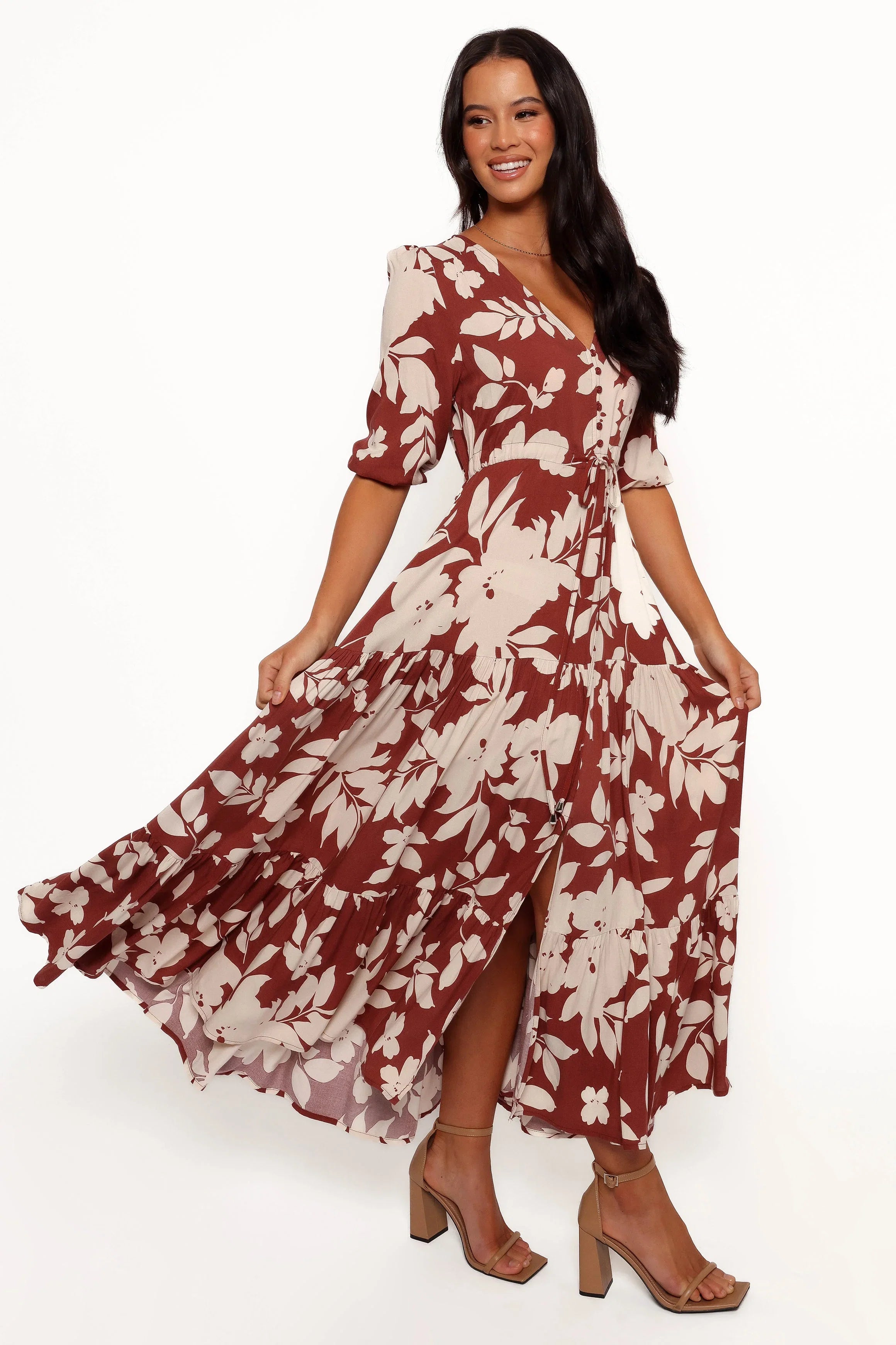 Kelda Dress Rust Floral