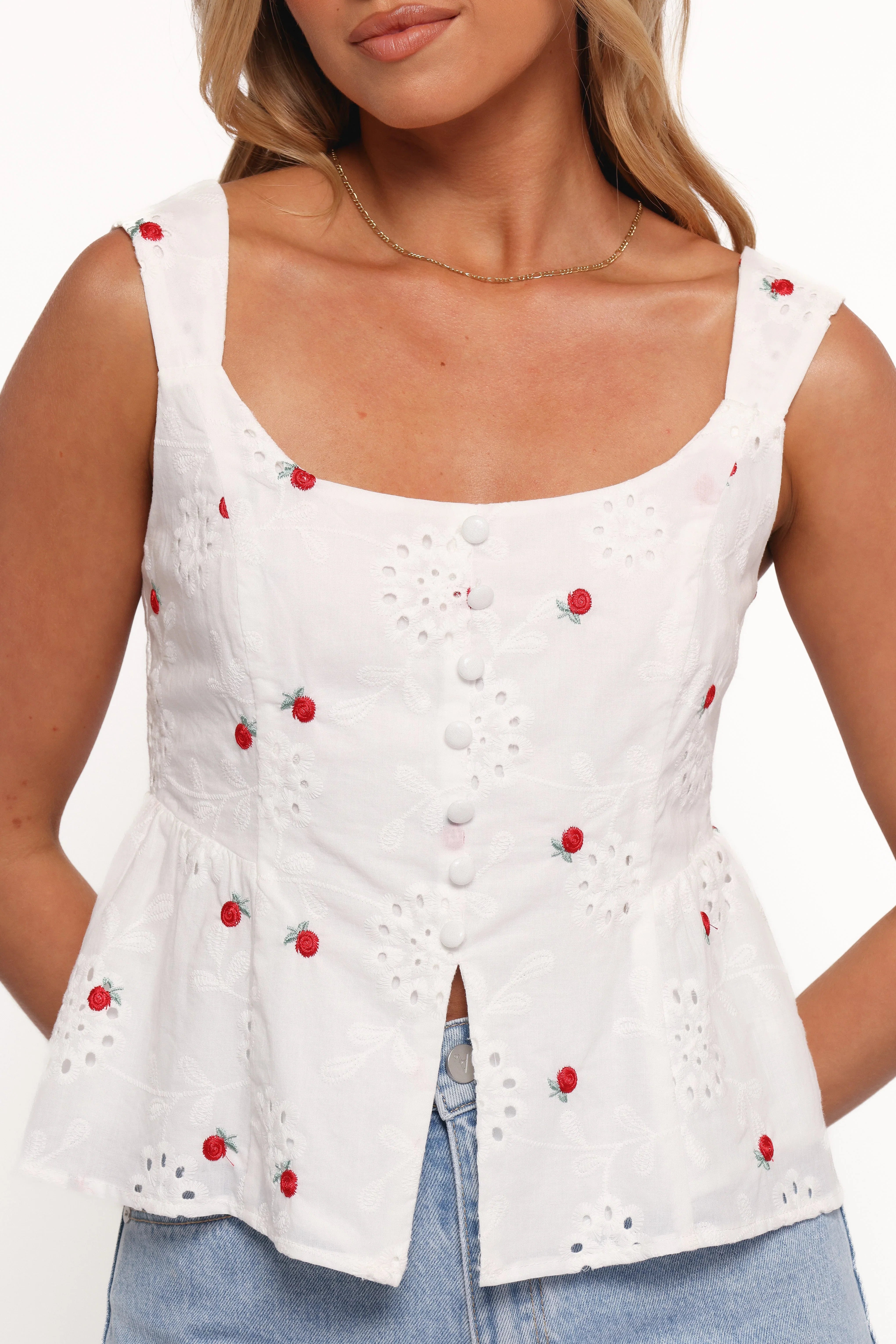 Estelle Top White