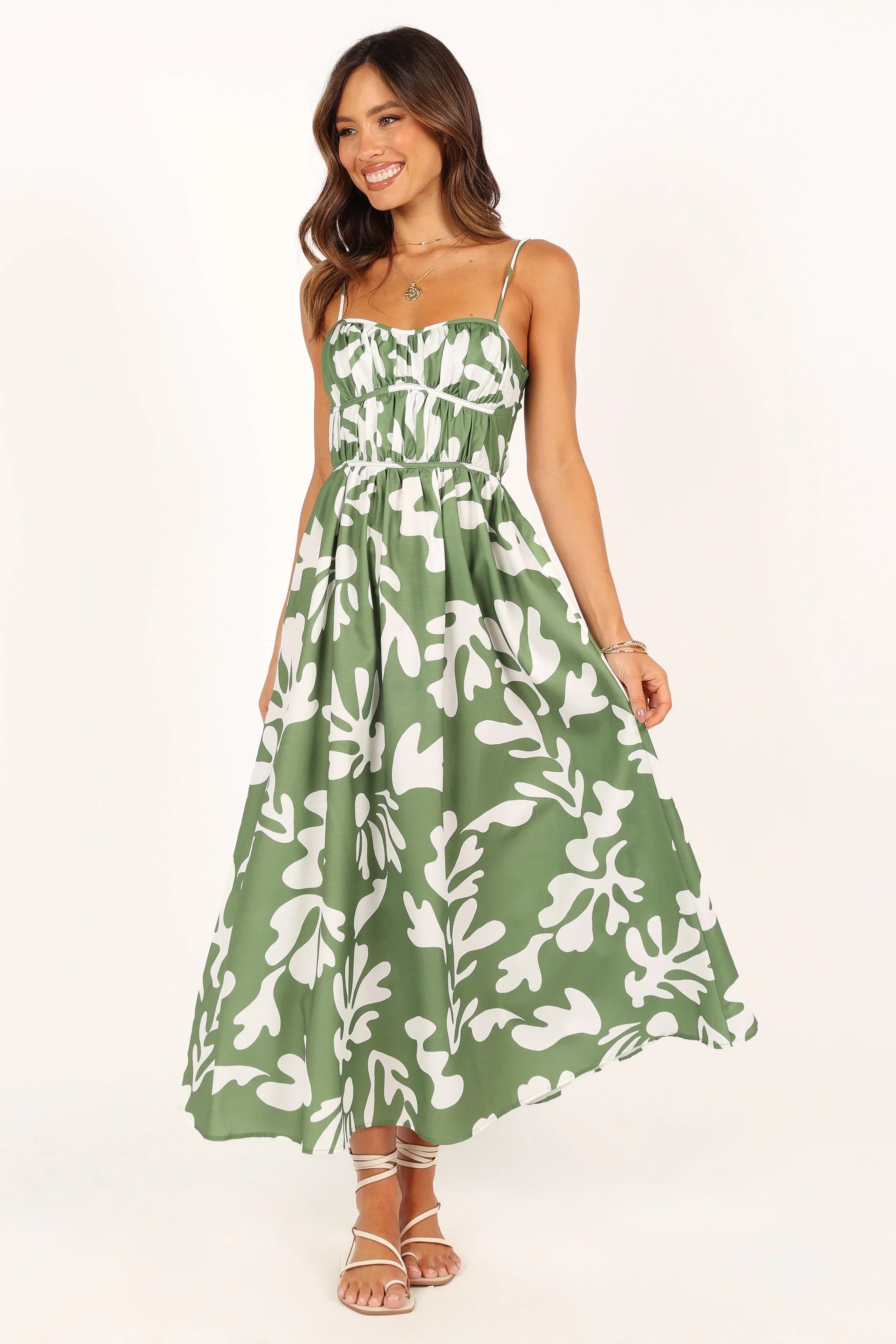 Payton Midi Dress Khaki
