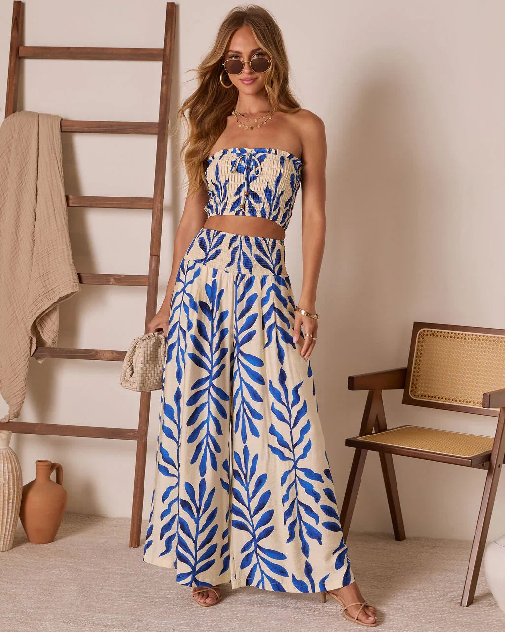 Reynah Tropical Wide Leg Pant
