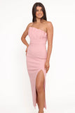 Kinnie Midi Strapless Dress Pink