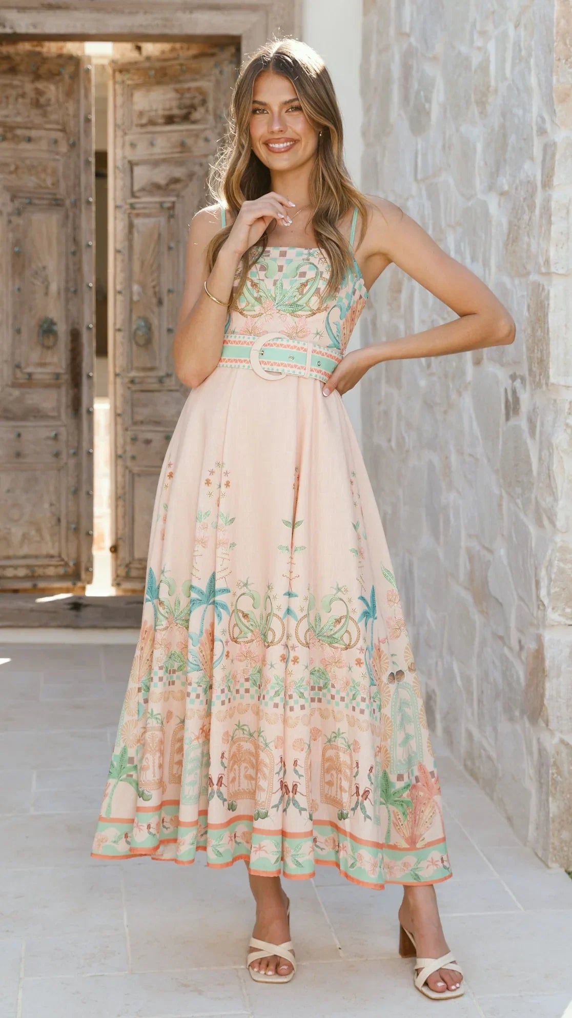 Nellie Midi Dress Aurora Print
