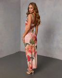 First Glow Floral Mesh Maxi Dress