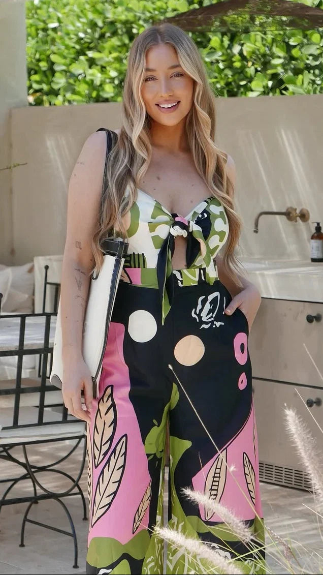 Teresa Jumpsuit Green Pink