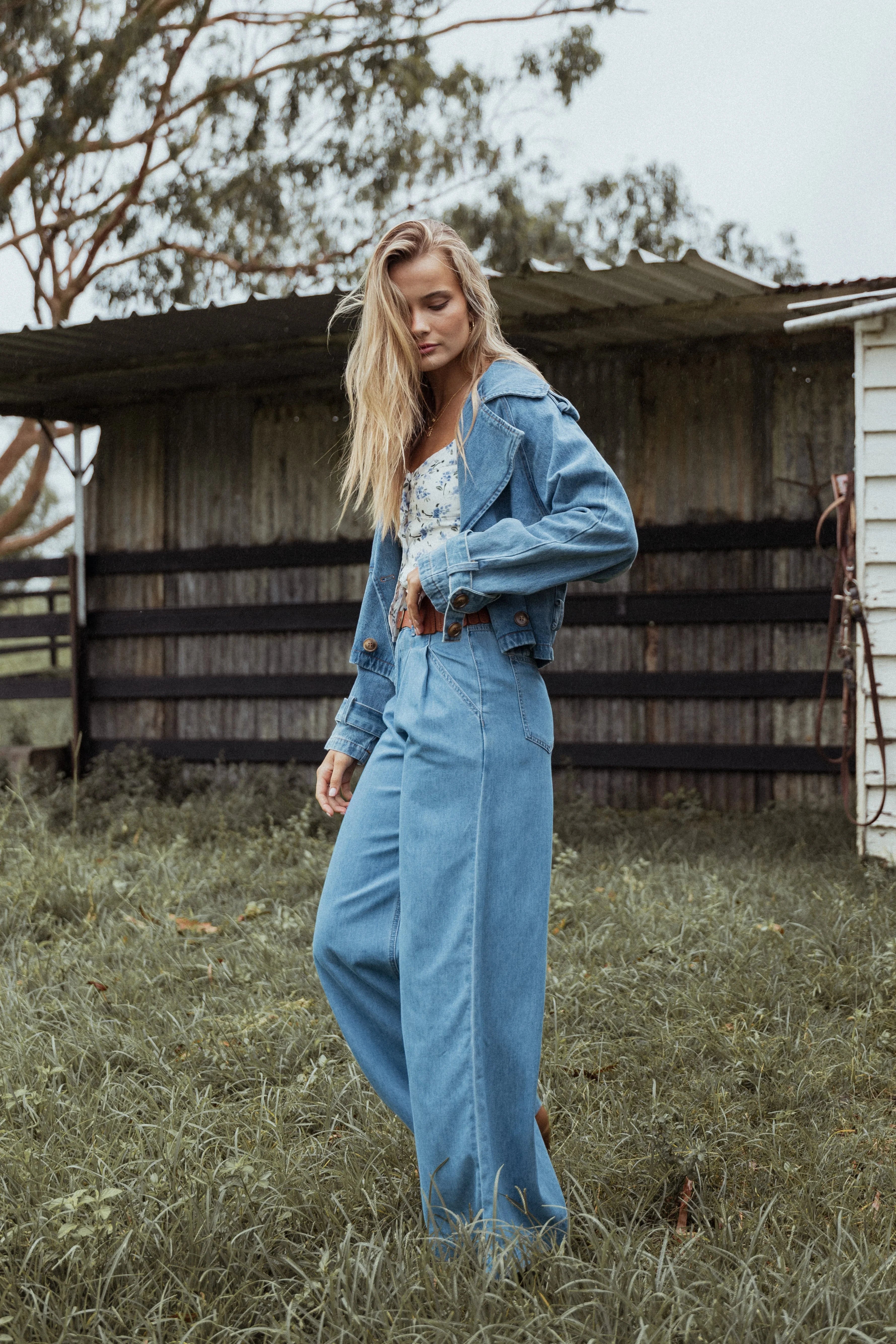 Westwood Waist Tie Denim Jacket Denim