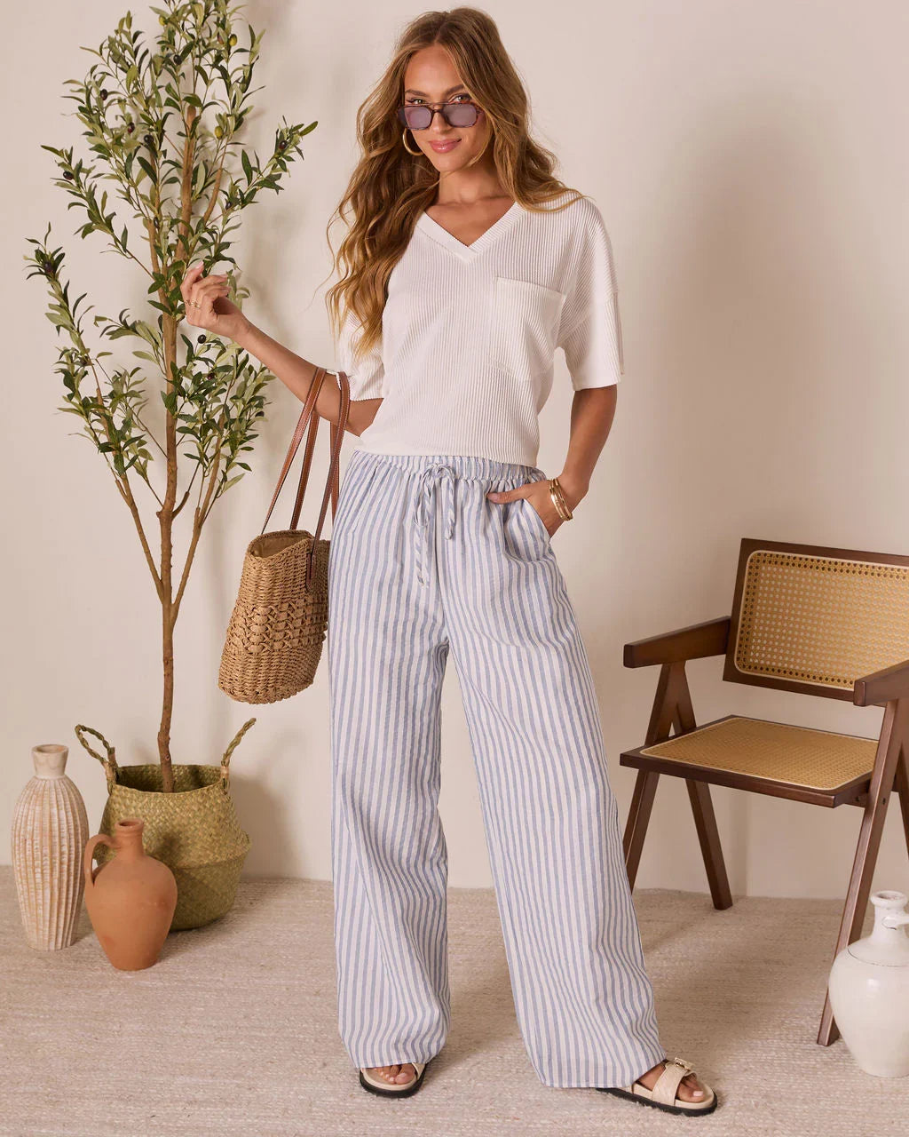 Megan Rib Knit Short Sleeve Top