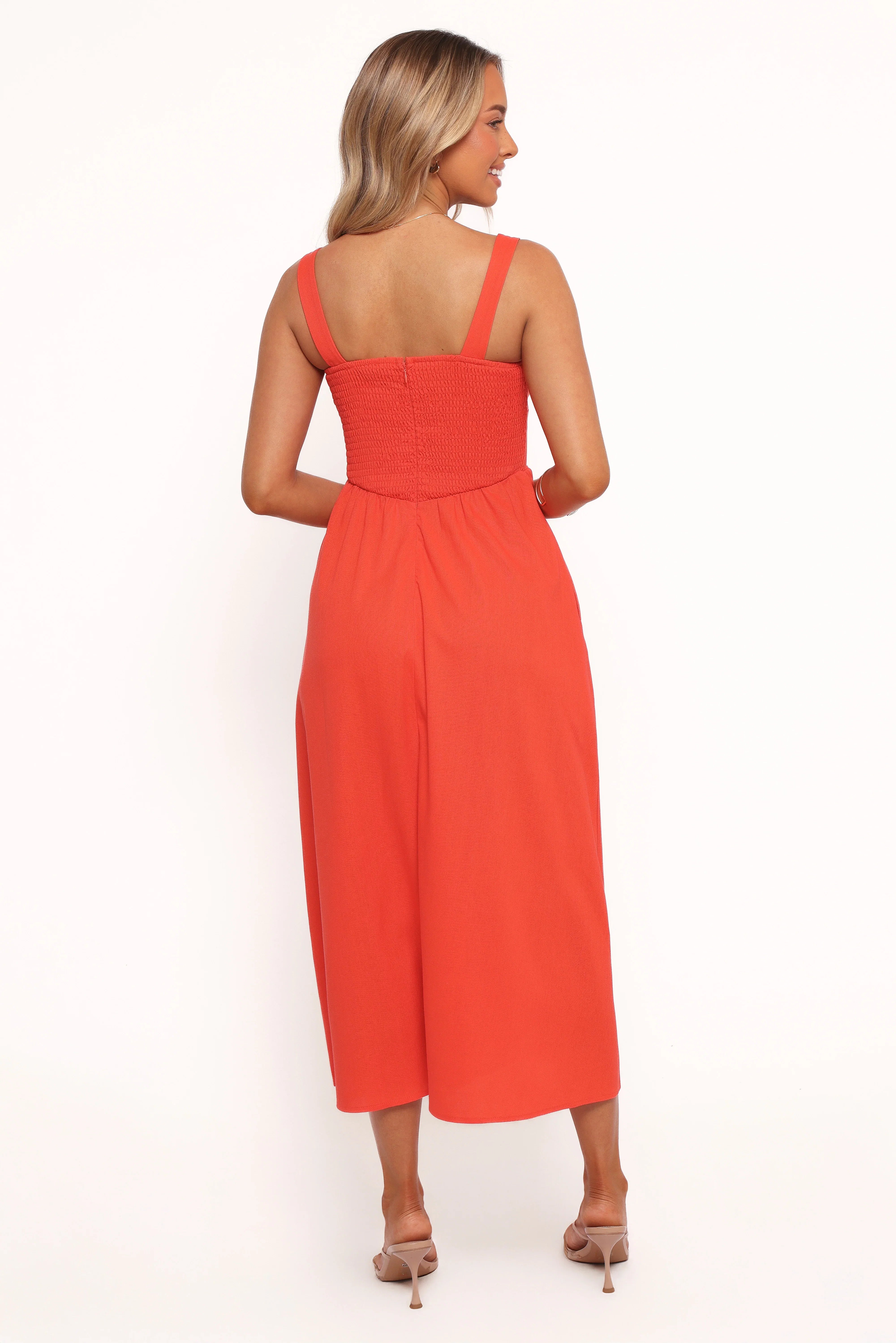 Kinslee Midi Dress Coral