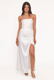 Kara Strapless Maxi Dress White