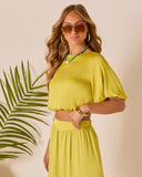 Island Drift Satin Blouse