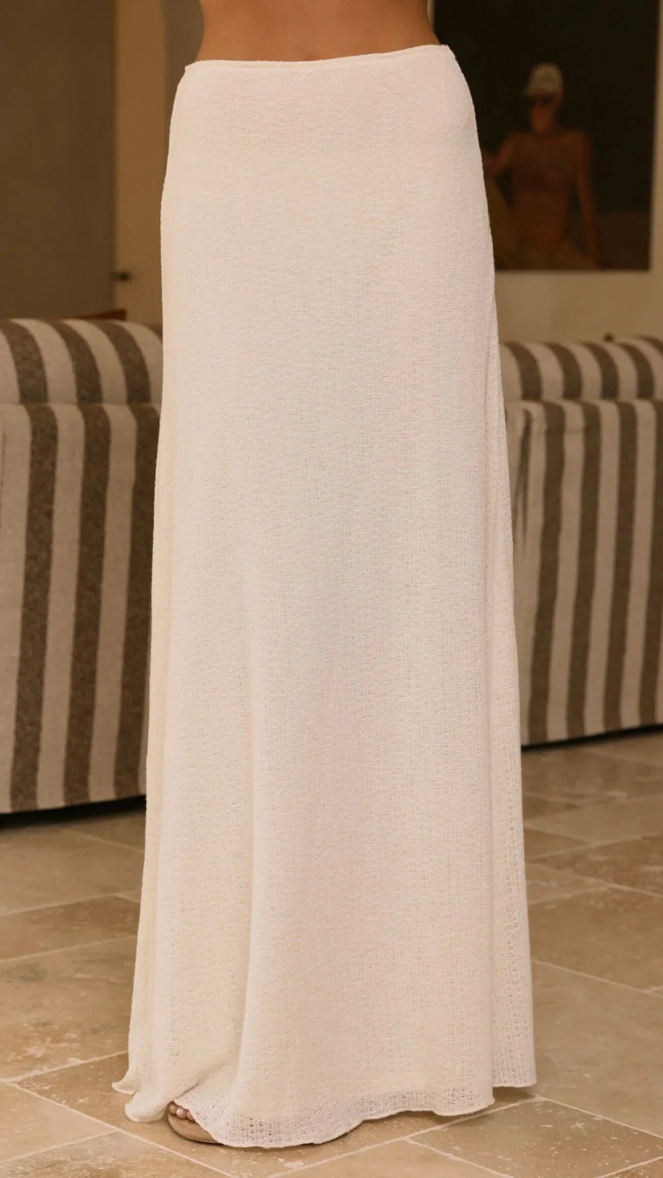 Bayley Knit Top and Skirt Set Cream