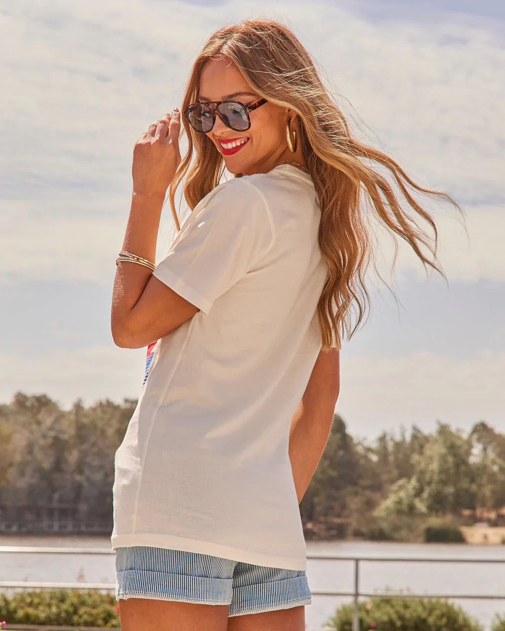 Montauk Sailing Graphic Cotton Short Sleeve Tee