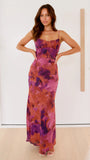 Margie Midi Dress Dark Rose