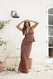 Velman Skirt Brown Polka Dot
