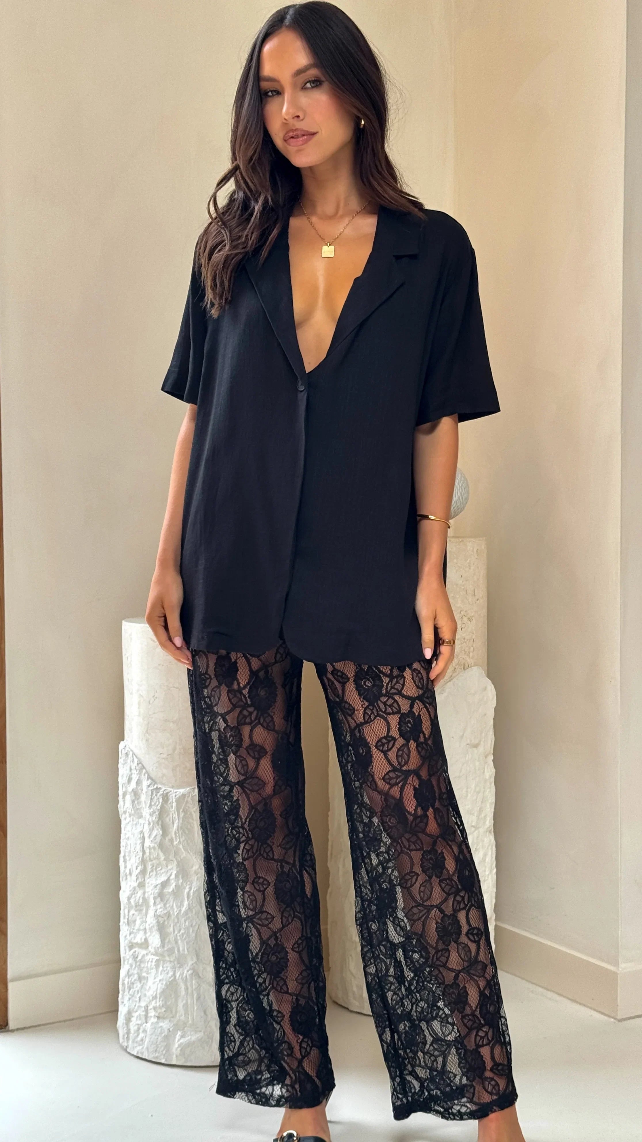 Baxter Pant Black Lace