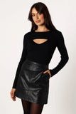 Jupiter Long Sleeve Knit Top Black