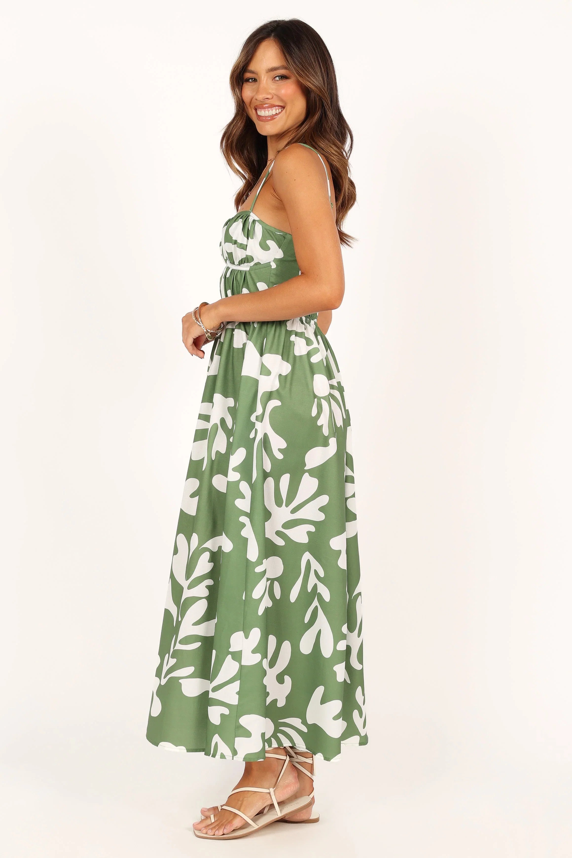 Payton Midi Dress Khaki