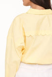 Inez Scallop Shirt Yellow