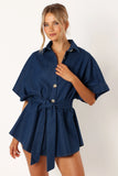 Harriette Romper Dark Denim
