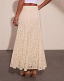 Prairie Spell Floral Lace Maxi Skirt