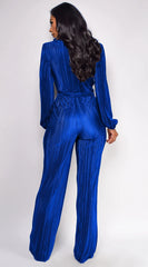 Juna Surplice Jumpsuit Royal Blue