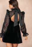 Blaire Longsleeve Mini Dress Black