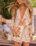 Sunfaded Love Floral Button Down Top