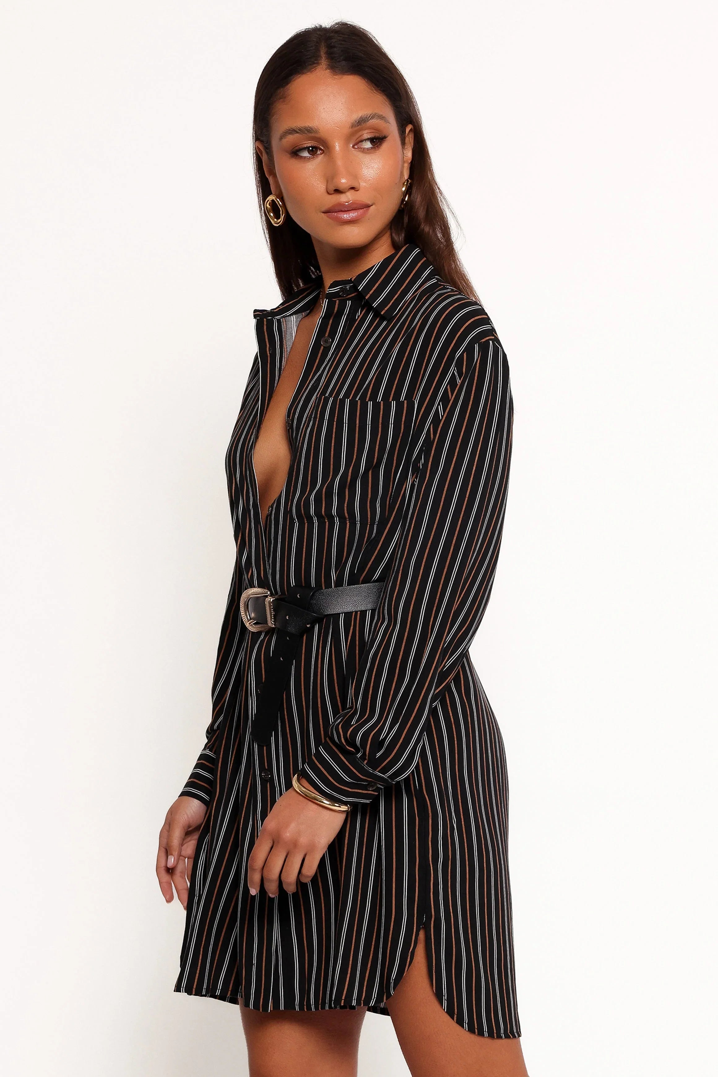Elsa Shirt Black Camel
