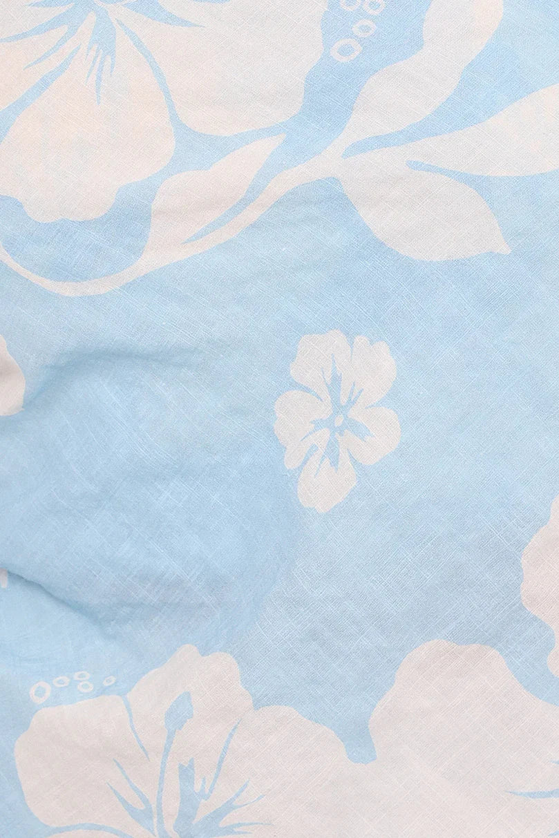 Lourdes Wide Leg Pant Blue Hibiscus